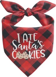 Just Joyful Christmas Santa's Cookies Dog Bandana, Multicolor