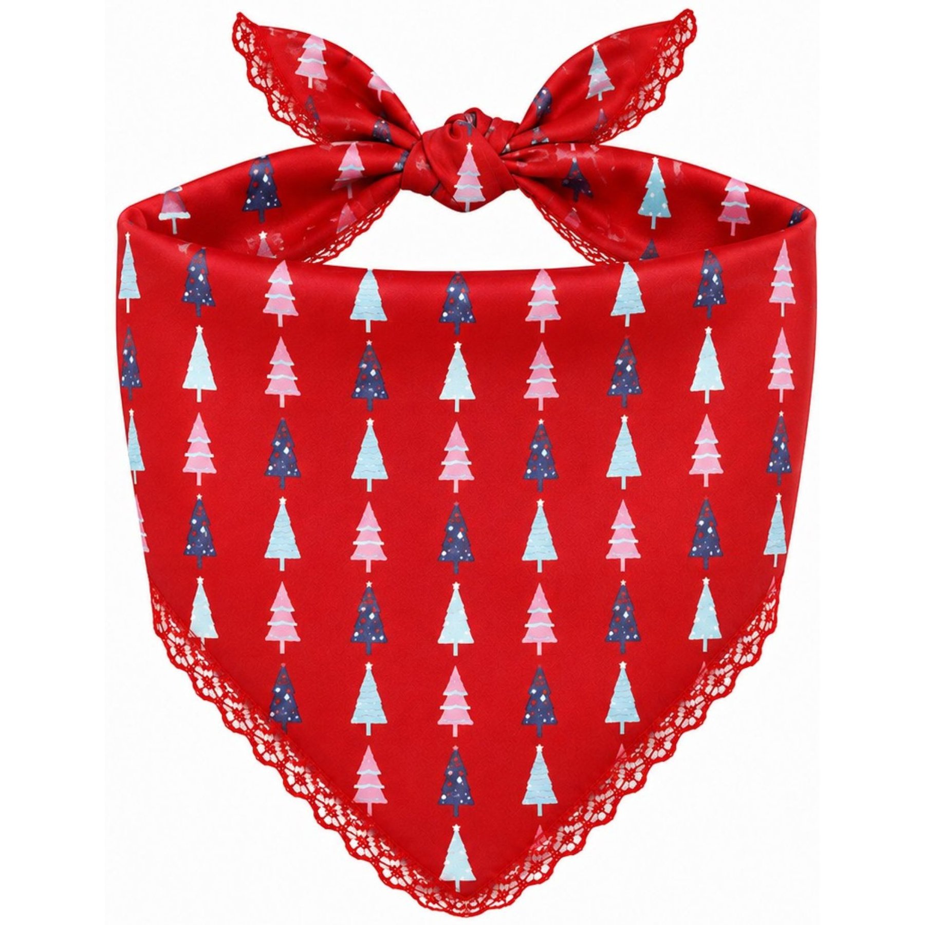 Just Joyful Christmas Tree Dog Bandana, Multicolor