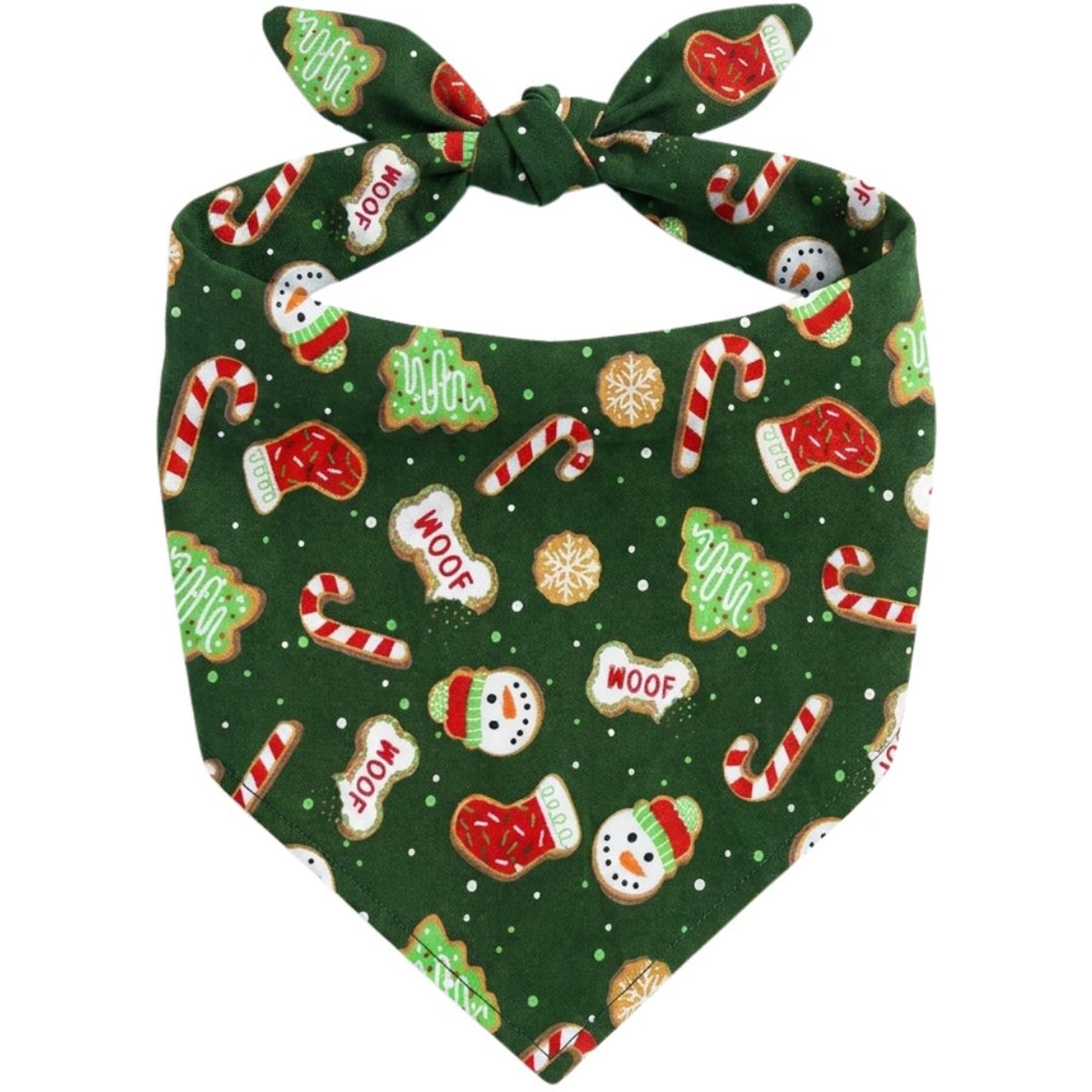 Just Joyful Christmas Tree Stocking & Candy Cane Dog Bandana, Multicolor