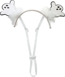 Just Joyful Halloween Ghost Dog Headband, White