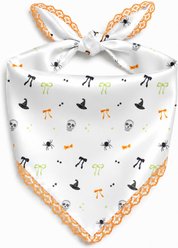 Just Joyful Halloween Skull & Bow Dog Bandana, Multicolor