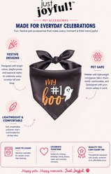 Just Joyful Halloween Boo Dog Bandana, Black slide 2 of 4