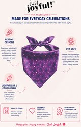 Just Joyful Halloween Bat Dog Bandana, Purple slide 2 of 4