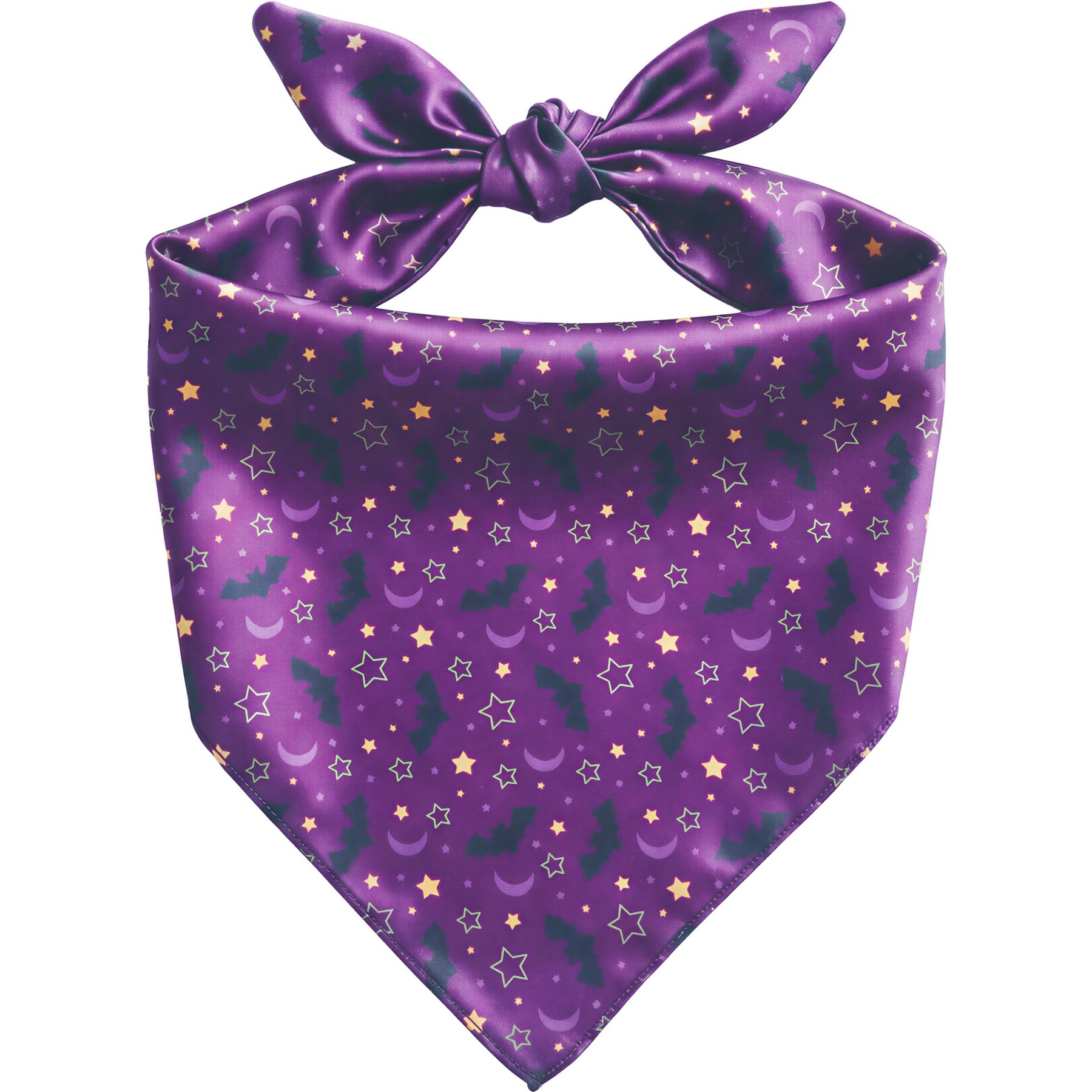 Just Joyful Halloween Bat Dog Bandana, Purple