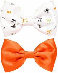 Just Joyful Halloween Spider Dog Bow Set, Multicolor, 2 count slide 1 of 4