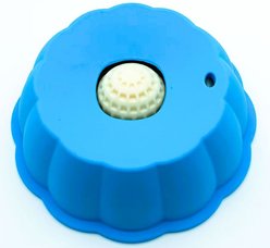 GroovyPets Anti-Slip Stable & Non-Skid Plastic Slow Feeder Dog Bowl, Medium: 0.8-cup, Blue