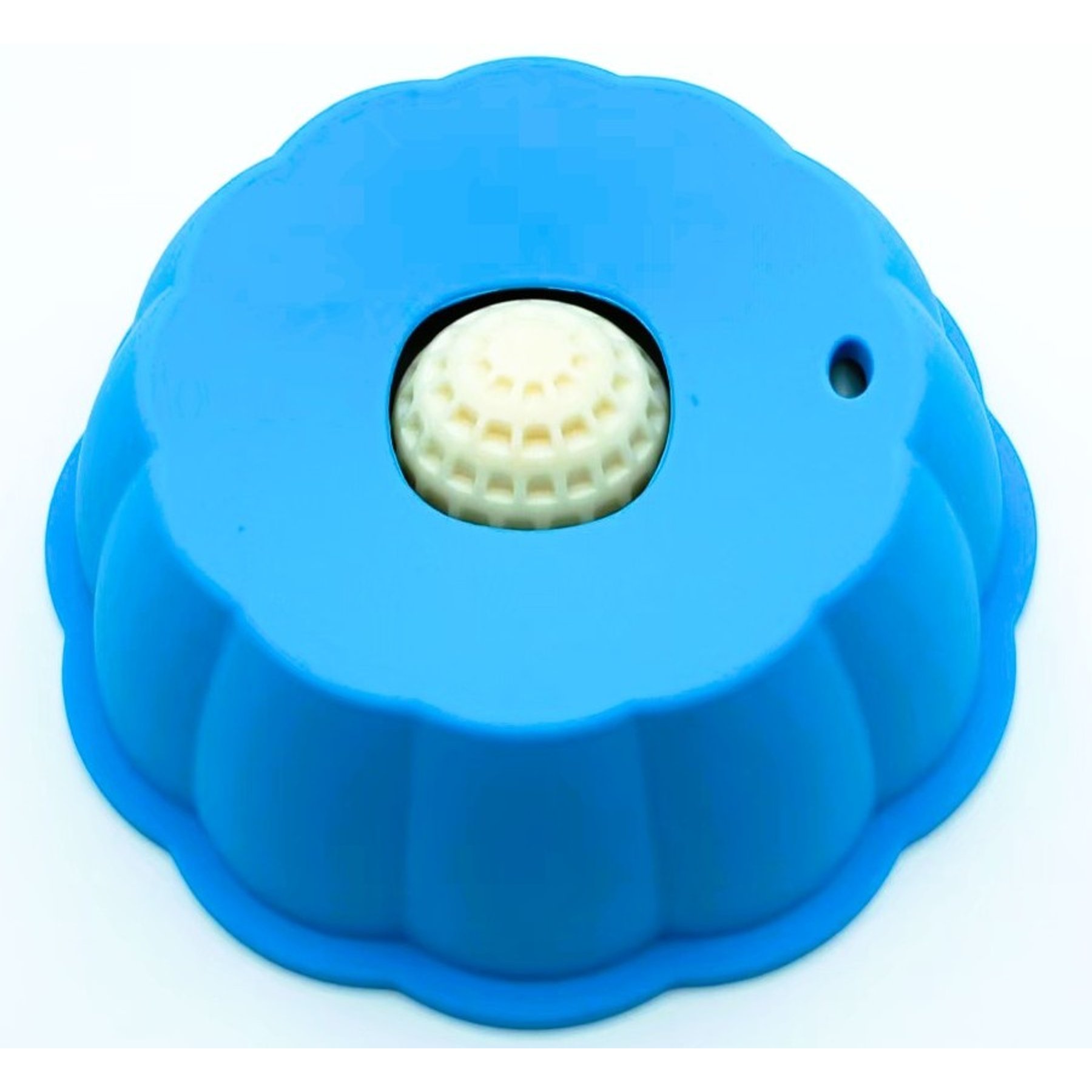 GroovyPets Anti-Slip Stable & Non-Skid Plastic Slow Feeder Dog Bowl, Medium: 0.8-cup, Blue