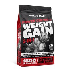 Bully Max 2-in-1 Power Chews for Weight Gain Supplement for Dogs, 75 count