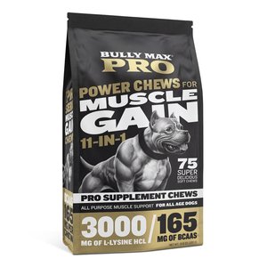 Dog Supplements Bully Max Tablets BULLY MAX 2-in-1 Muscle Gain Power Tabs Supplement For Dogs, Bottle 