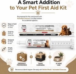 PetVet Medic Activated Charcoal Beef-Flavored Digestive Support Gel Dog & Cat First Aid Kit, 30-mL syringe slide 2 of 5