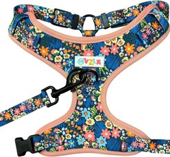 OVZLA Adjustable Lightweight & Comfortable Everyday Walking No-Pull Dog Harness, Multicolor, Large: 20.5 to 32.7-in chest
