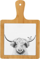 Pavilion Highland Cow Trivet, Black/White