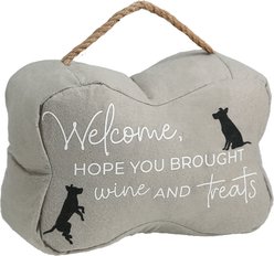 Pavilion Welcome Door Stopper Memorial Keepsake, Grey/White