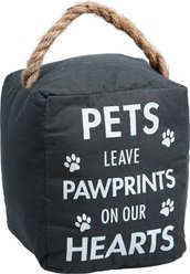 Pavilion Pawprints Door Stopper Memorial Keepsake, Grey/White