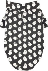 Doggie Design Halloween Camp Ghosts Graphic Dog Shirt, Black, Medium