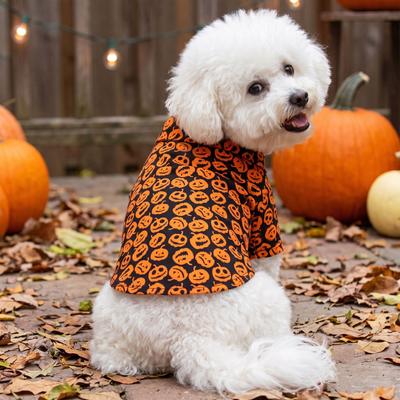 Show full view: Doggie Design Camp Halloween Jack-o-Lanterns Graphic Dog Shirt, Black, X-Large slide 5 of 5