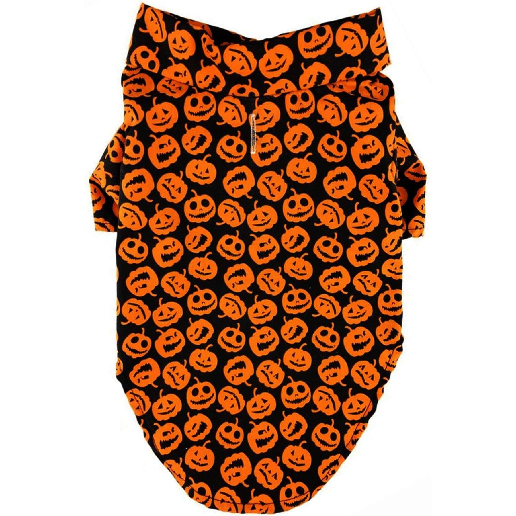 Doggie Design Camp Halloween Jack-o-Lanterns Graphic Dog Shirt, Black, X-Small