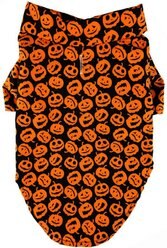 Doggie Design Camp Halloween Jack-o-Lanterns Graphic Dog Shirt, Black, X-Large