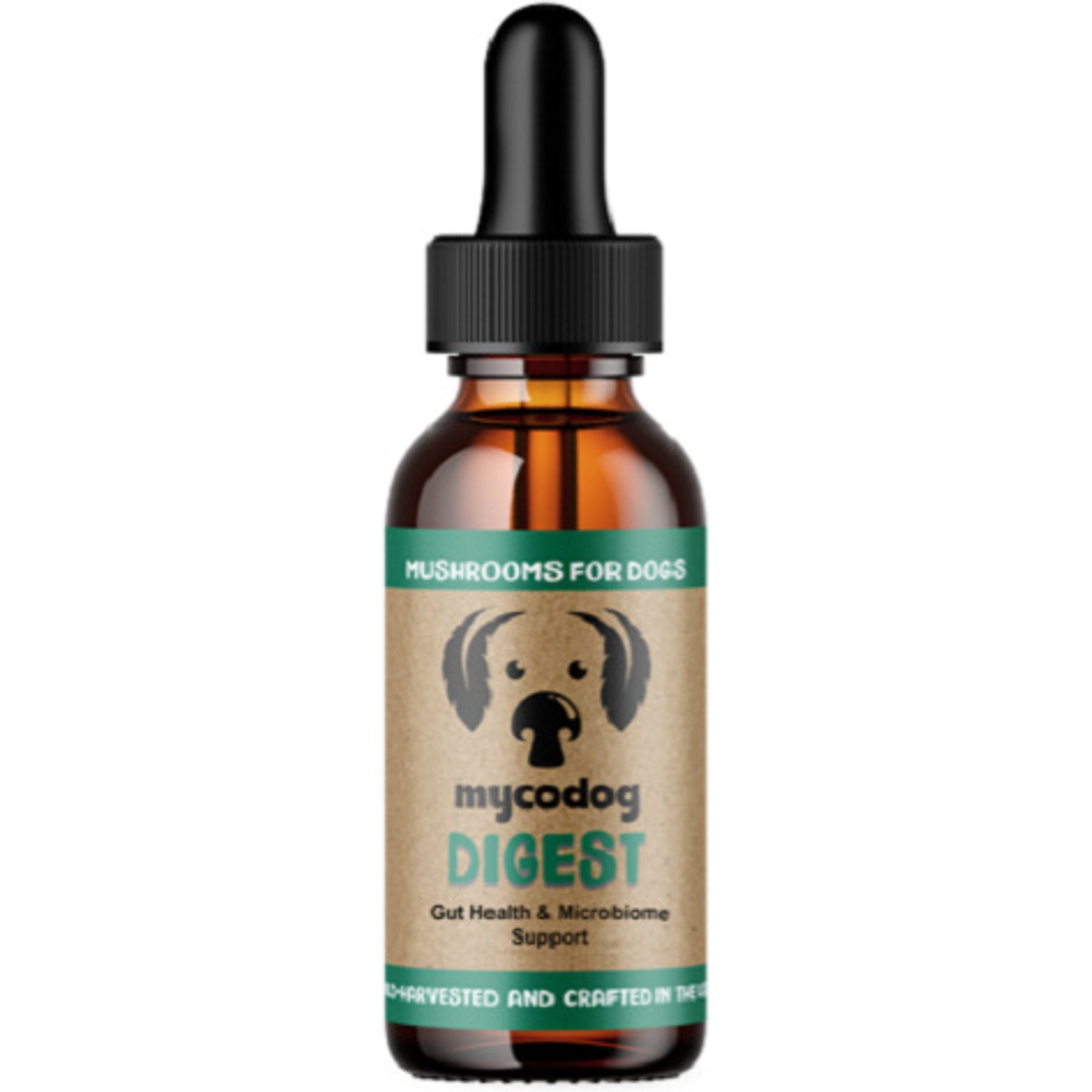 MycoDog Natural Digestive Support & Gut Health Support Supplement for Dogs, 1-fl oz bottle