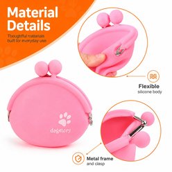 NonoPets Flexible Silicone Round Treat Training Pouch Ball Clasp & Reward Storage Metal Clip Dog & Cat Collar-Accessory, Green slide 2 of 9