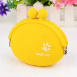 NonoPets Flexible Silicone Round Treat Training Pouch Ball Clasp & Reward Storage Metal Clip Dog & Cat Collar-Accessory, Yellow