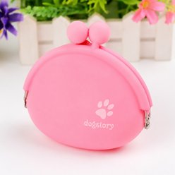 NonoPets Flexible Silicone Round Treat Training Pouch Ball Clasp & Reward Storage Metal Clip Dog & Cat Collar-Accessory, Pink