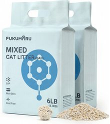 FUKUMARU SAP & Tofu Clumping Cat Litter, 6-lb bag, case of 2