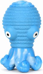 FrienHund Aggressive Bacon Flavor Nylon & Rubber Tough Dog Chew Toy, Blue