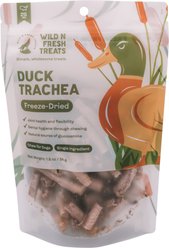 Wild n Fresh Treats Grain-Free Duck Trachea Freeze-Dried Dog Treats, 1.2-oz bag