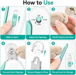 Yunpawpet 3-in-1 Universal De-Shedding Glove, Nail Clippers & Comb Dog & Cat Grooming Kit slide 2 of 8