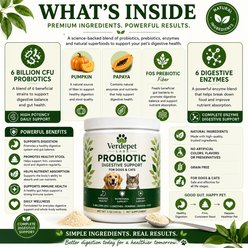 Verdepet Labs Probiotic Immune Support Bacon Flavored Powder Immune Supplement for Dogs, 60 servings slide 2 of 7