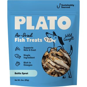 Plato Wild Caught Baltic Sprat Dog Treats, 3-oz bag
