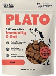 Plato Immunity & Gut Jerky Supplement for Dogs, 60 count