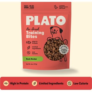Plato Small Bites Duck Grain-Free Dog Treats, 6-oz bag