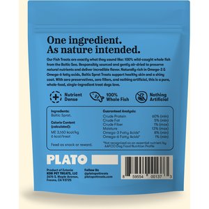Plato Wild Caught Baltic Sprat Dog Treats, 3-oz bag