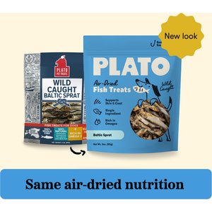 Plato Wild Caught Baltic Sprat Dog Treats, 3-oz bag