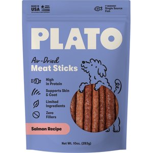 Plato Thinkers Salmon Recipe Dog Treats, 10-oz bag