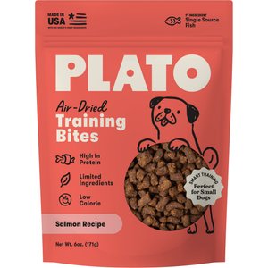 Plato Small Bites Salmon Grain-Free Dog Treats, 6-oz bag