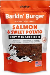 Vitafur Barkin Burger Salmon & Sweet Potato Dehydrated Dog Treats, 5-oz bag