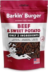 Vitafur Barkin Burger Beef & Sweet Potato Dehydrated Dog Treats, 5-oz bag