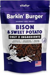 Vitafur Barkin Burger Bison & Sweet Potato Dehydrated Dog Treats, 5-oz bag