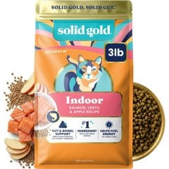 Solid Gold Real Salmon, Lentil & Apple Recipe Grain-Free Indoor Dry Cat Food, 3-lb bag