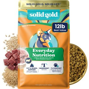Solid Gold Real Lamb & Brown Rice Recipe Whole Grain Dry Cat Food, 12-lb bag