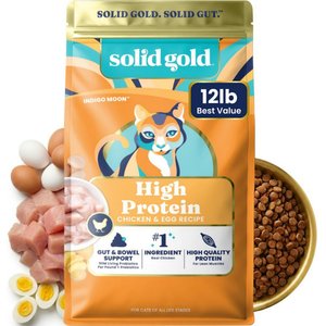 Solid Gold High Protein Real Chicken & Eggs Grain-Free Dry Cat Food, 12-lb bag