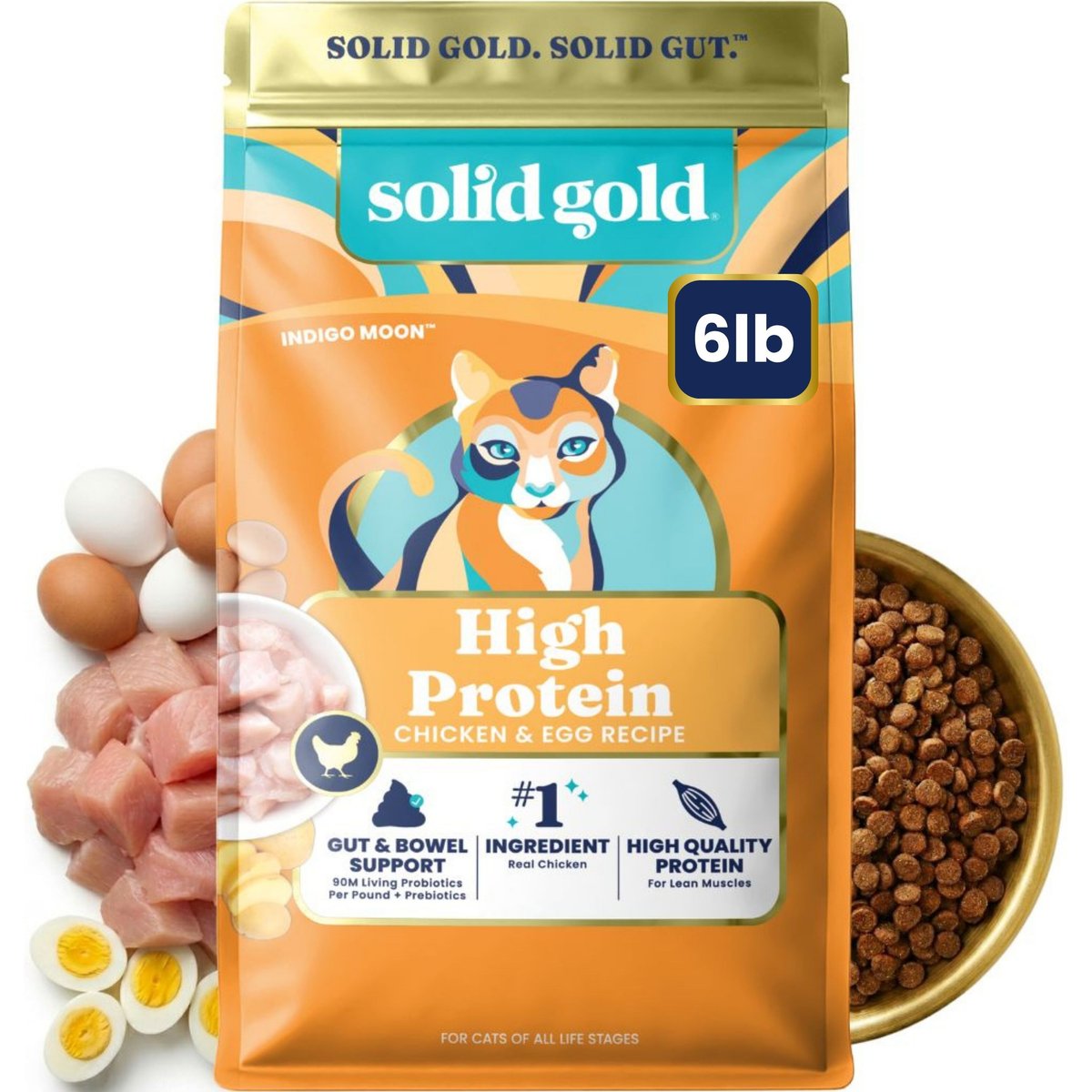 Solid Gold Indigo Moon with Chicken & Eggs Dry Cat Food, 6-lb bag