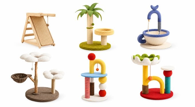 Multifunctional Ramp NONOPETS Multifunctional Cactus with Padded Top Perch Cat Tree, Green ...