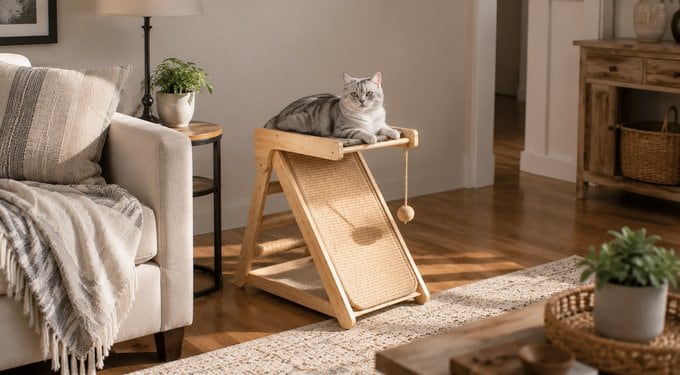 Multifunctional Ramp NONOPETS Multifunctional Cactus with Padded Top Perch Cat Tree, Green ...