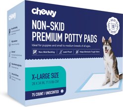Chewy Made X-Large Ultra Premium Non-Skid Dog Training & Potty Pads (FORMERLY FRISCO), 28 x 34-in, Unscented, 75 count