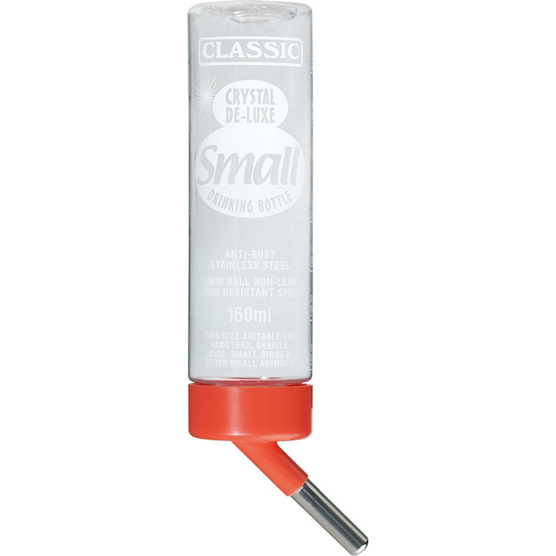 CLASSIC Crystal Deluxe Non-Leak Small Animal Water Bottle, 5-oz bottle