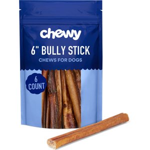 Chewy Made Standard Bully Stick 6" Dog Treats (FORMERLY BONES & CHEWS), 6 count